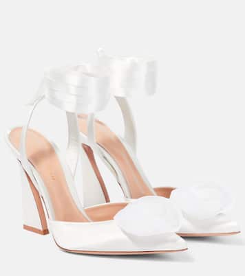 Escarpins en satin à fleurs | Gianvito Rossi