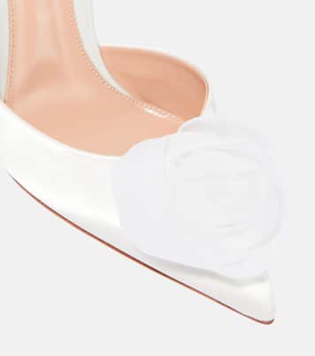 Escarpins en satin à fleurs | Gianvito Rossi