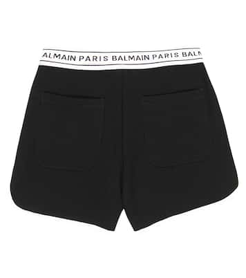 Shorts en jersey de algodón con logo | Balmain Kids