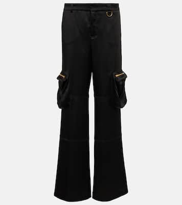 Pantalon cargo à taille basse en satin | Blumarine
