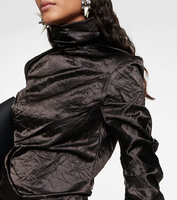 Crinkle satin turtleneck top | Acne Studios