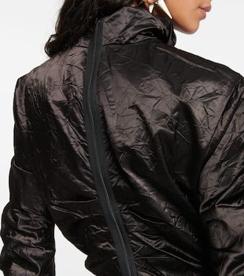 Crinkle satin turtleneck top | Acne Studios