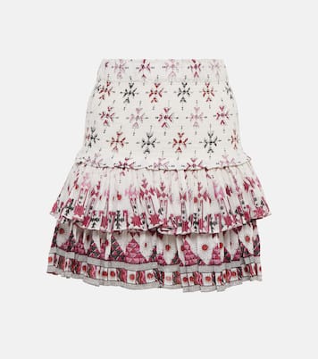 Naomi printed smocked cotton miniskirt | Marant Etoile