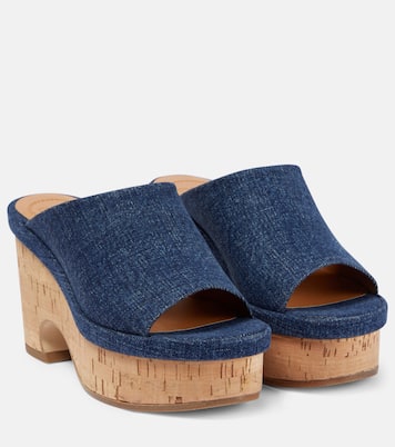 Mules con plataforma Oli en denim | Chloé