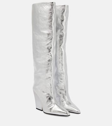 Jane metallic leather knee-high boots | Paris Texas