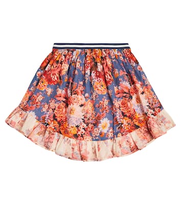 Falda Devi de algodón floral | Zimmermann Kids