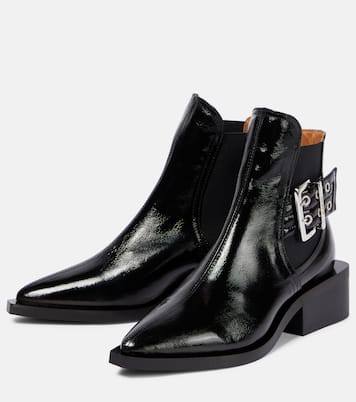 Bottines Chelsea en cuir synthétique | Ganni