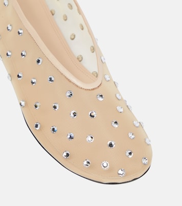 Marcy crystal-embellished ballet flats | Khaite