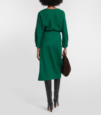 Jupe midi en lin et laine | Loro Piana