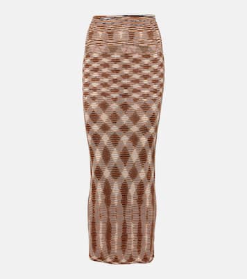 High-Rise-Maxirock aus Strick | Missoni