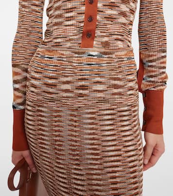 High-Rise-Maxirock aus Strick | Missoni