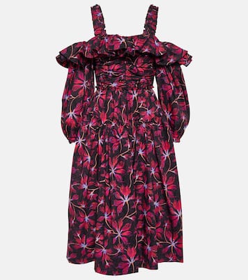 Caprice floral cotton poplin midi dress | Ulla Johnson