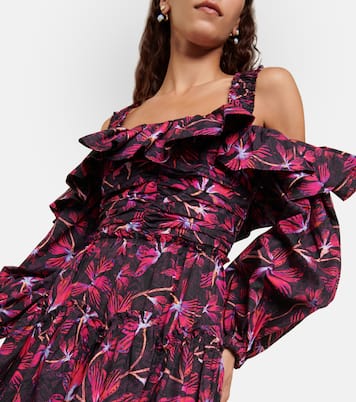 Caprice floral cotton poplin midi dress | Ulla Johnson