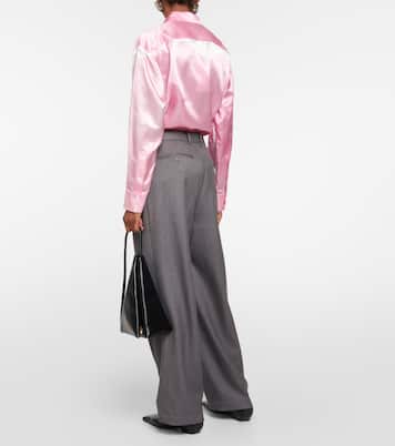 Wool-blend twill straight pants | Jacques Wei
