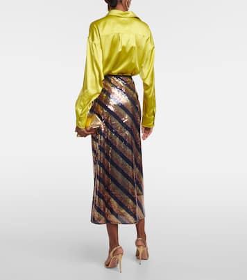Jupe midi Kelly à sequins | Rixo