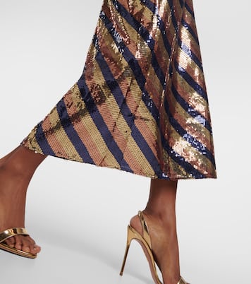 Jupe midi Kelly à sequins | Rixo
