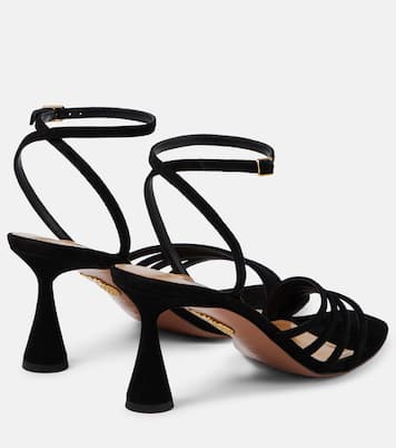 Sandalen Latour 75 aus Veloursleder | Aquazzura