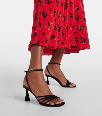 Sandalen Latour 75 aus Veloursleder | Aquazzura
