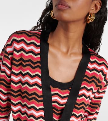 Cárdigan de mezcla de algodón en zigzag | Missoni