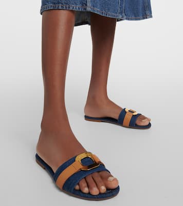 Slides Klaire in denim | See By Chloé