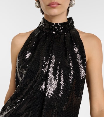 Dove sequined halterneck top | Diane von Furstenberg