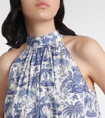 Vestido corto Marlowe de algodón floral | Staud
