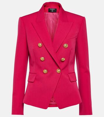 Double-breasted virgin wool blazer | Balmain