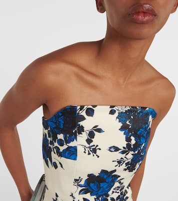 Vestido midi Yulie de tafetán floral | Emilia Wickstead