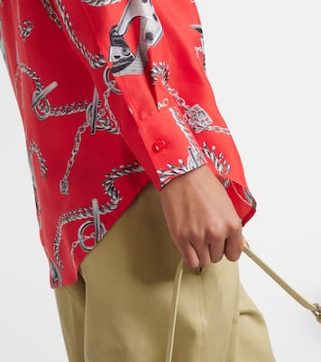 Camicia in seta con stampa | Burberry
