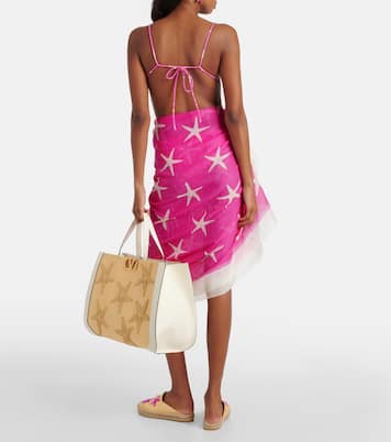 Pareo de algodón y seda estampado | Valentino