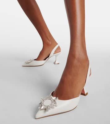 Escarpins Begum 70 en cuir | Amina Muaddi