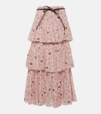 Falda midi Ottie floral | Zimmermann