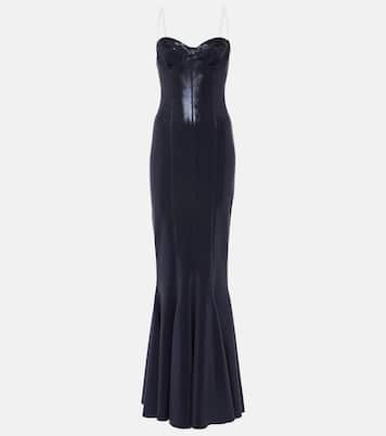 Abito lungo Corset in lamé | Norma Kamali