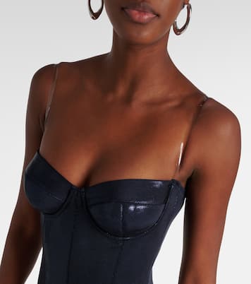 Abito lungo Corset in lamé | Norma Kamali