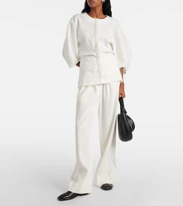 Pantaloni a gamba larga in misto lino | Proenza Schouler
