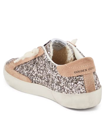 Sneakers Super-Star con suede e glitter | Golden Goose Kids