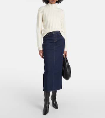 Falda midi Calder de denim | Proenza Schouler