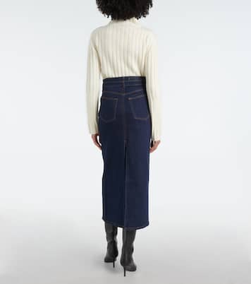 Falda midi Calder de denim | Proenza Schouler