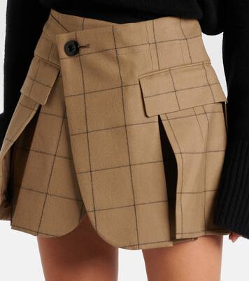 Shorts in lana a quadri | Sacai