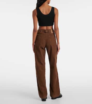 Top cropped in jersey a coste | Prada