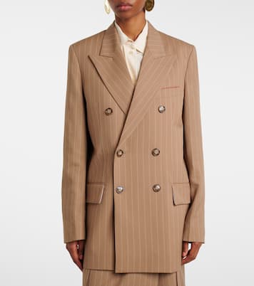 Pinstripe virgin wool blazer | Victoria Beckham