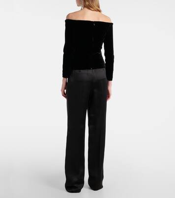 Top in velluto con scollo bardot | Roland Mouret