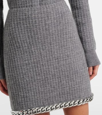 Minifalda en mezcla de lana con cadena | Tory Burch