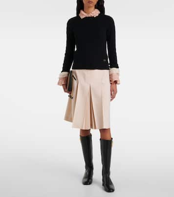 Botas altas de piel con VLogo Signature | Valentino Garavani