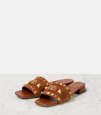 Mules Plaster Caster en daim | Valentino Garavani