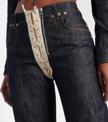Jeans regular a vita alta con lacci | Jean Paul Gaultier