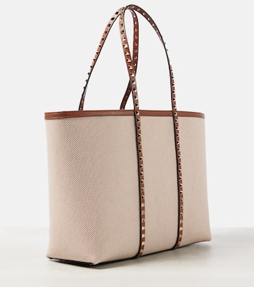 Rockstud Large canvas tote bag | Valentino Garavani