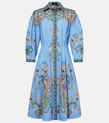 Bedrucktes Hemdblusenkleid aus Baumwolle | Etro