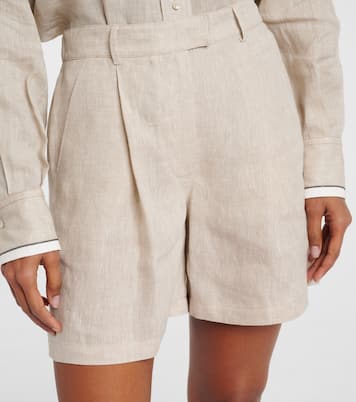 Bermuda in lino | Brunello Cucinelli