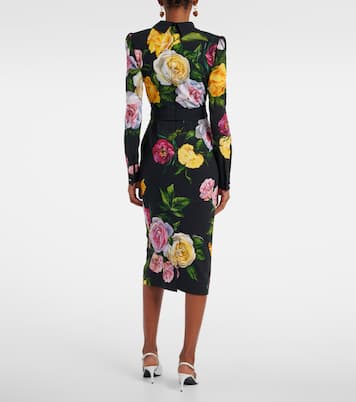 Robe chemise Longuette à fleurs | Dolce&Gabbana